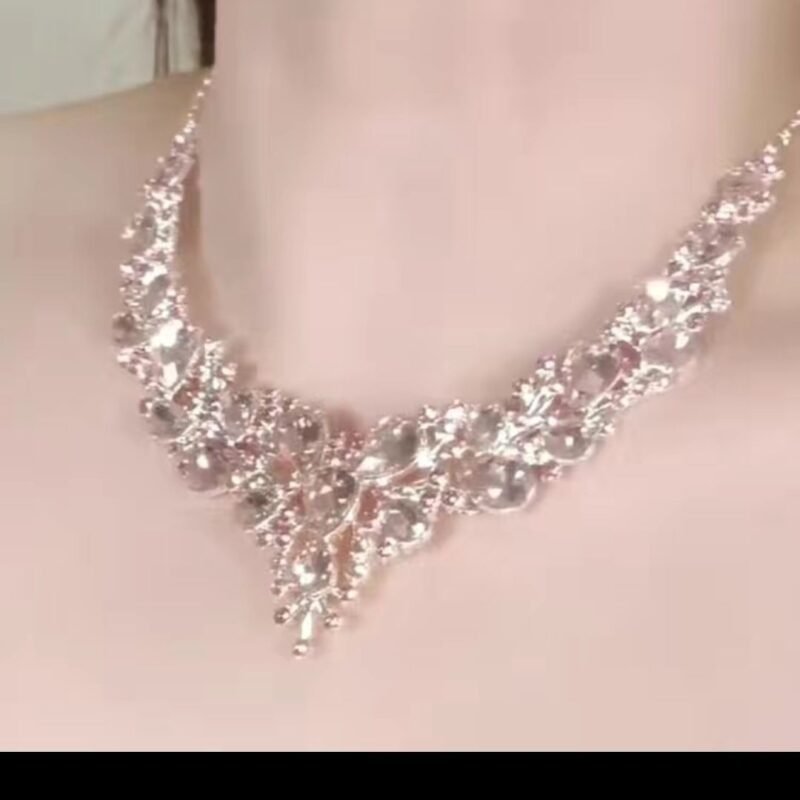 Galaxy Reverie Premium Pink Rhinestone Necklace New Light Luxury Exquisite Design Princess - 图片 4