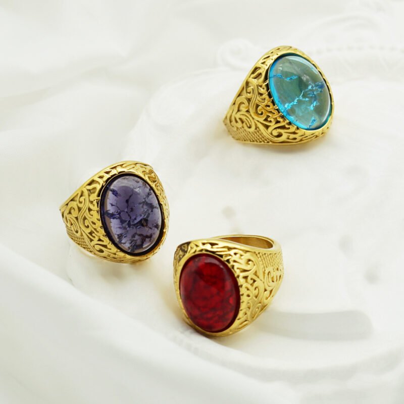 Premium large gemstone rings - 图片 19