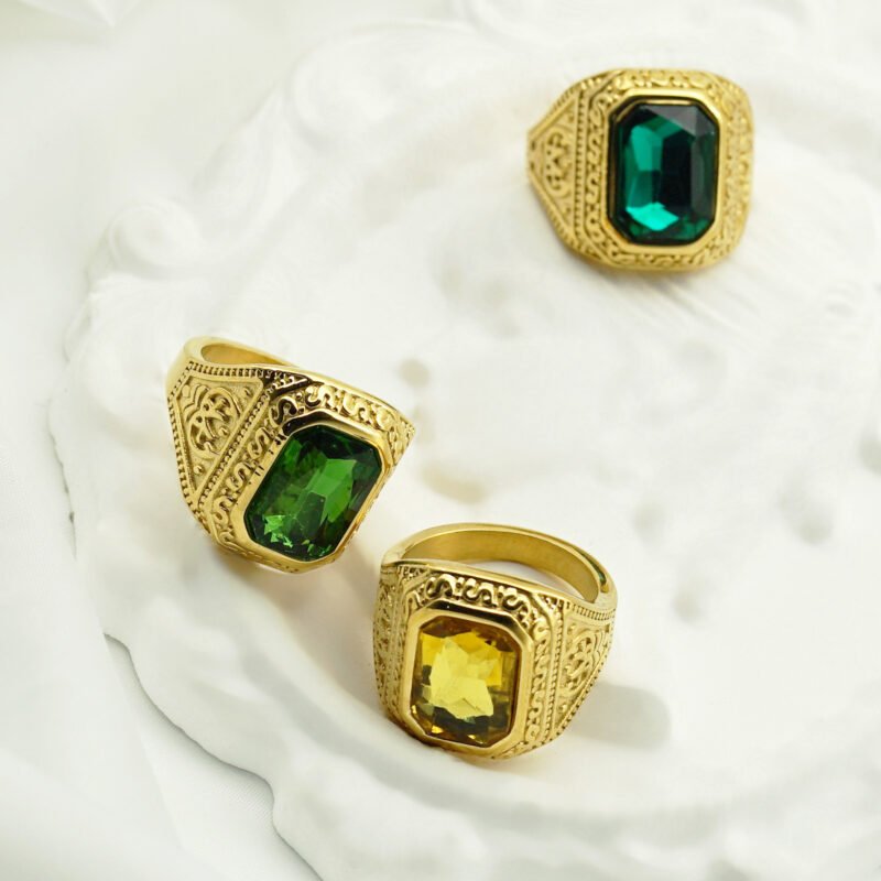 Premium large gemstone rings