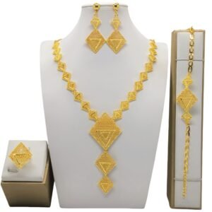 Statement Bridal Gold Jewelry Set