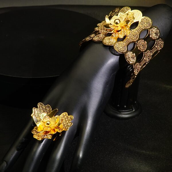Elegant 24K gold look bangles
