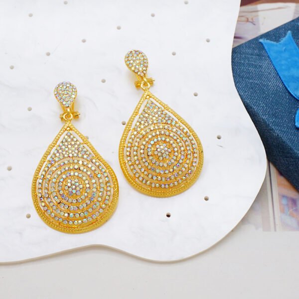 Boho Chic Alloy Earrings – Handmade-Look Ethnic Dangles - 图片 6