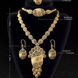 Traditional 24K Gold Plated Jewelry Set for Women