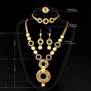 Gold Look Necklace Earring Set for Nigeria Market