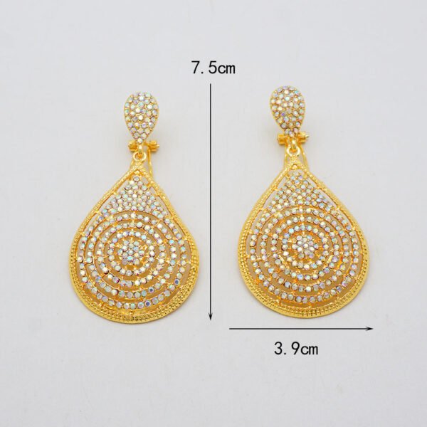 Boho Chic Alloy Earrings – Handmade-Look Ethnic Dangles - 图片 3
