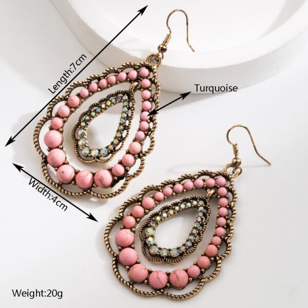Boho Alloy Geometric Earrings – Modern Ethnic Design - 图片 8