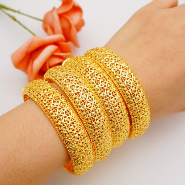 African Traditional Gold Bracelet for Women - 图片 6