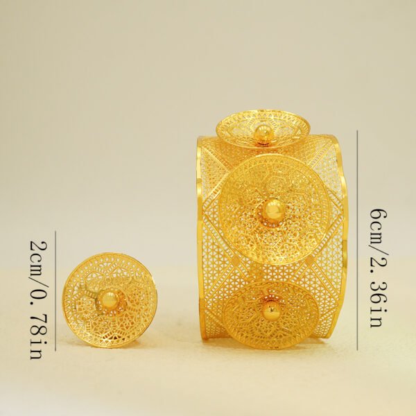Big statement gold ring & bracelet - 图片 3
