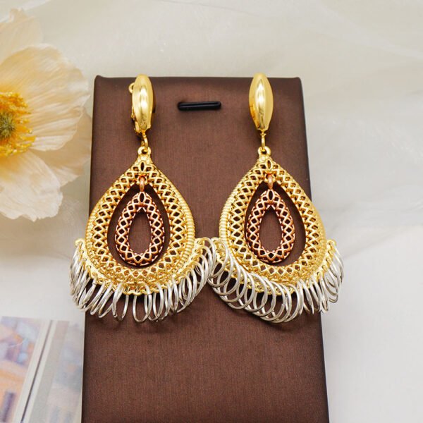 Arabic Style Alloy Earrings – Elegant Cultural Jewelry - 图片 5
