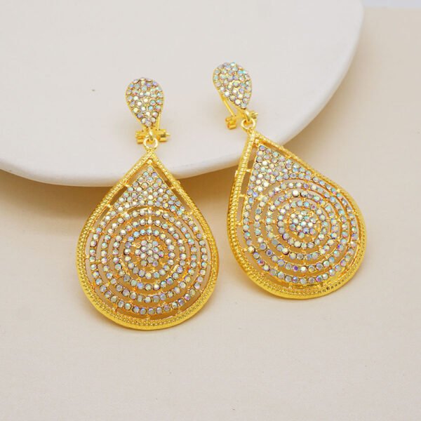 Boho Chic Alloy Earrings – Handmade-Look Ethnic Dangles - 图片 5