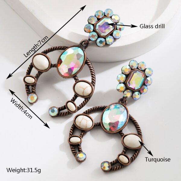 Boho Alloy Geometric Earrings – Modern Ethnic Design - 图片 7