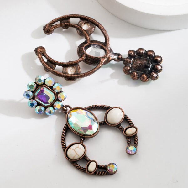 Boho Alloy Geometric Earrings – Modern Ethnic Design - 图片 6