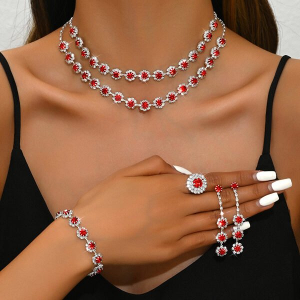 Affordable Sparkling Jewelry Sets with Necklace and Bracelet Wholesale - 图片 5