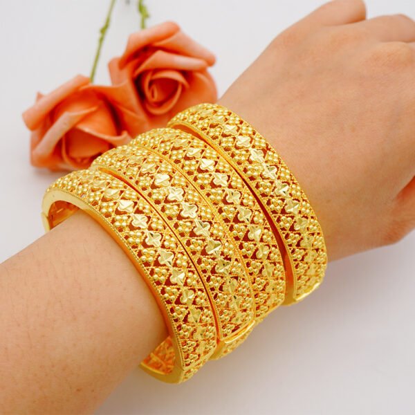 African Traditional Gold Bracelet for Women - 图片 4