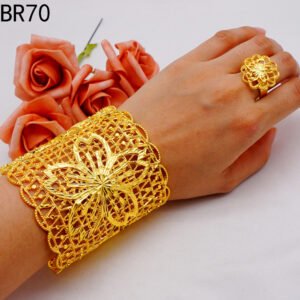 Bridal Jewelry Gold Plated Bangle Cuff
