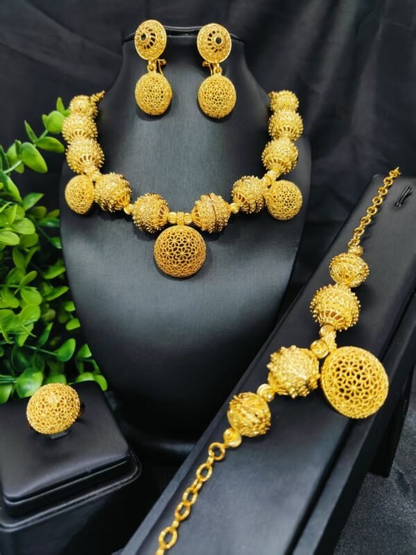 Cheap Gold Color Jewelry – Bridal Set in Bulk