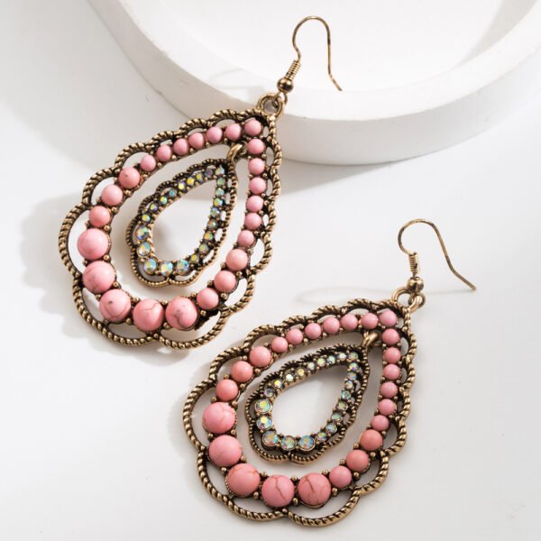 Boho Alloy Geometric Earrings – Modern Ethnic Design - 图片 2